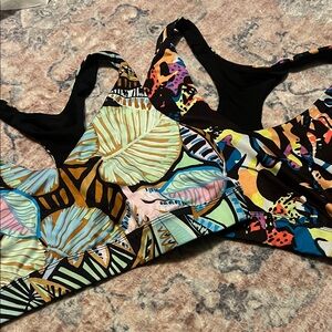 Tek Gear Large Colorful Patterned Sports Bras